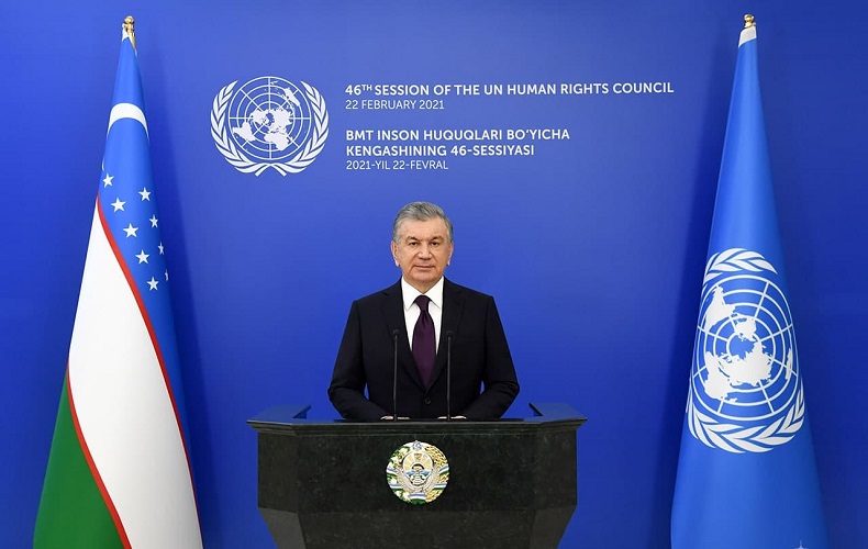 Выступление Президента Республики Узбекистан Шавката Мирзиёева на 46-й сессии Совета по правам человека Организации Объединенных Наций