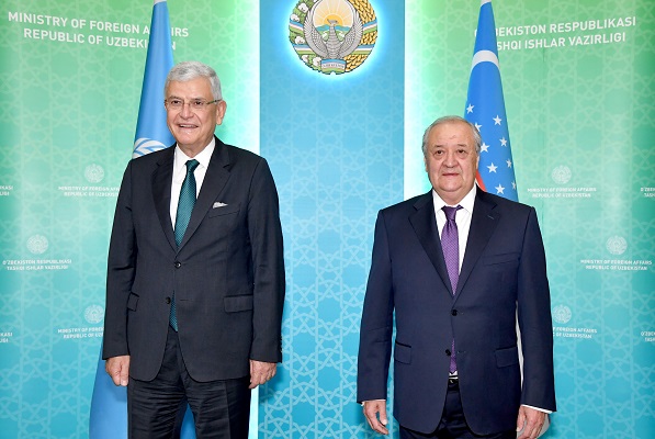 The Minister of Foreign Affairs of Uzbekistan meets with the President of the 75th session of the UN General Assembly