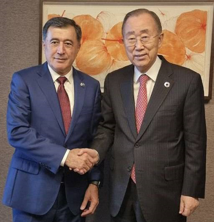 The Minister of Foreign Affairs of Uzbekistan meets with the President of the Assembly and Chair of the Council of GGGI