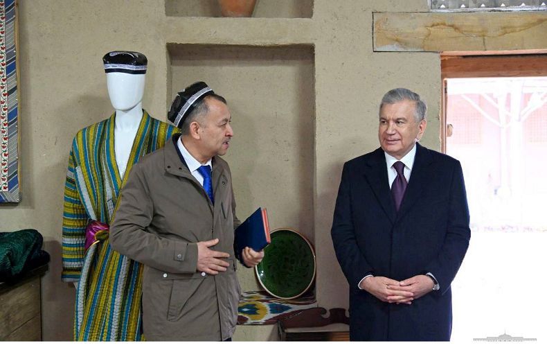 The President of Uzbekistan visited the “Oltin Ipak Karvonsaroyi” Tourist Center in Margilan