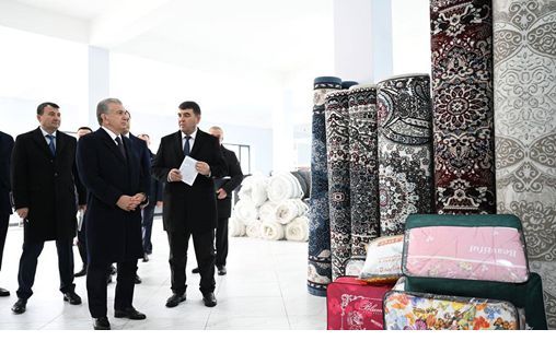 The President of Uzbekistan becomes familiar with a new industrial zone in Namangan