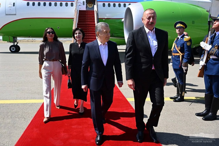 On the second day of the state visit to Azerbaijan, the President of Uzbekistan arrived in the city of Fuzuli