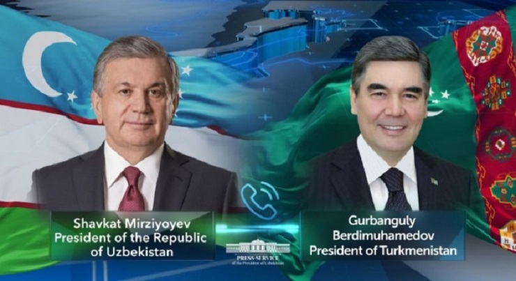 PRESIDENTS OF UZBEKISTAN AND TURKMENISTAN TALK ON THE PHONE