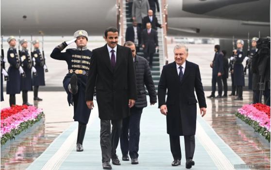 At the invitation of the President of Uzbekistan, the Emir of Qatar arrived in Tashkent on a working visit