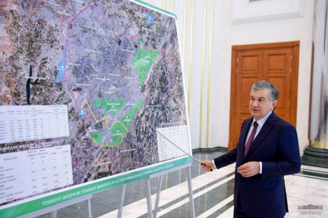 Changes to the territorial structure of the capital districts and Tashkent region considered