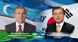 Presidents of the Republic of Uzbekistan and the Republic of Korea talk over the phone