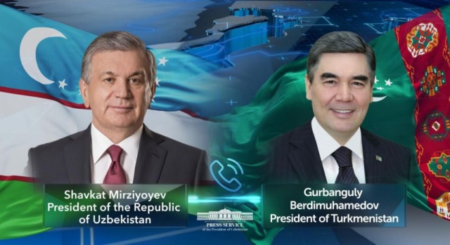 Leaders of Uzbekistan and Turkmenistan talk over the phone