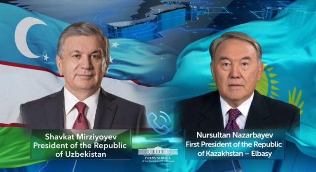 President of Uzbekistan speaks with the First President of Kazakhstan over the phone
