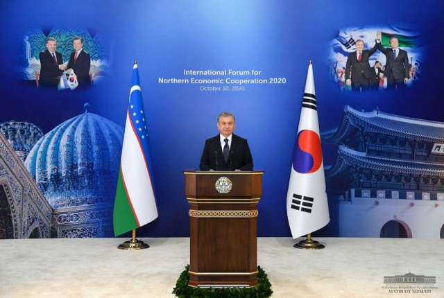 President of Uzbekistan takes part in the International Forum for Northern Economic Cooperation
