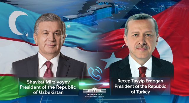 Presidents of Uzbekistan and Turkey talk over the phone