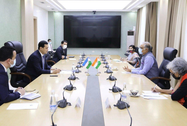Sardor Umurzakov meets with India’s Ambassador