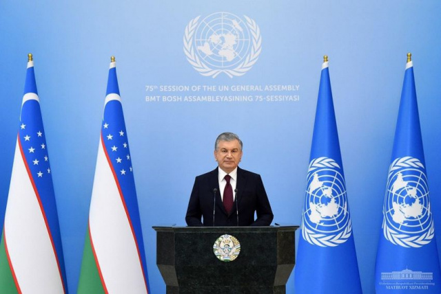 Speech by the President of the Republic of Uzbekistan H.E. Mr. Shavkat Mirziyoyev at the 75th Session of the United Nations General Assembly