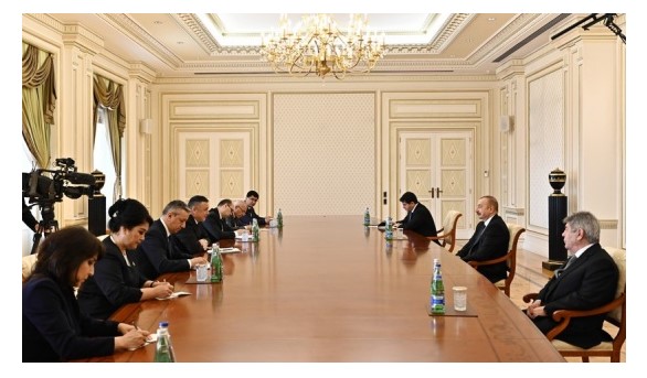 Озарбайжон Президенти Ўзбекистон Олий Мажлиси Қонунчилик палатасининг делегациясини қабул қилди